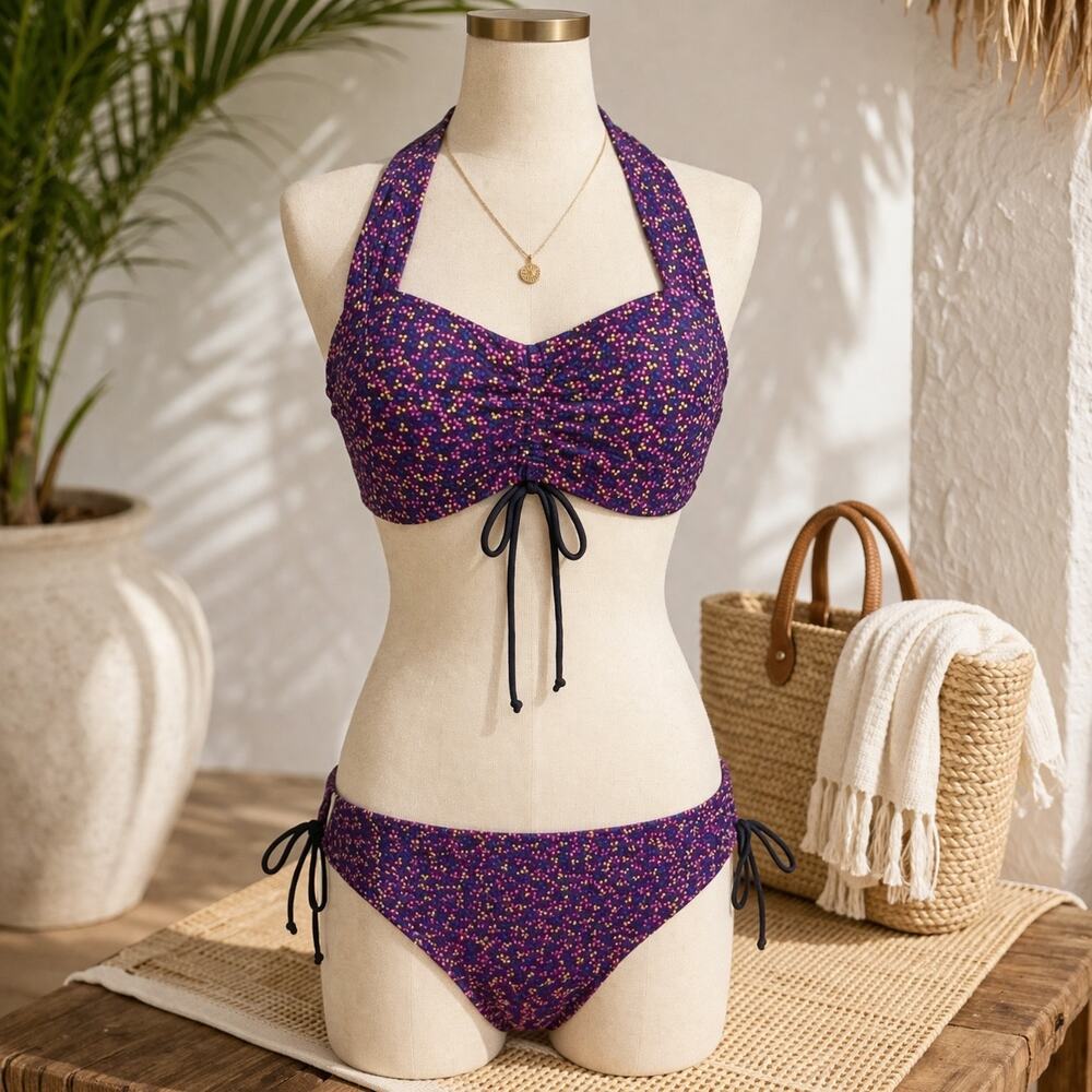 Matilda Jane Magenta Ditsy Floral Bikini Medium